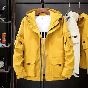 New Spring Autumn Yellow Jacket For Men And Women Black Coat Loose Casual Hooded Outdoor Sports Couples Fashion Windbreaker 8XL AliExpress