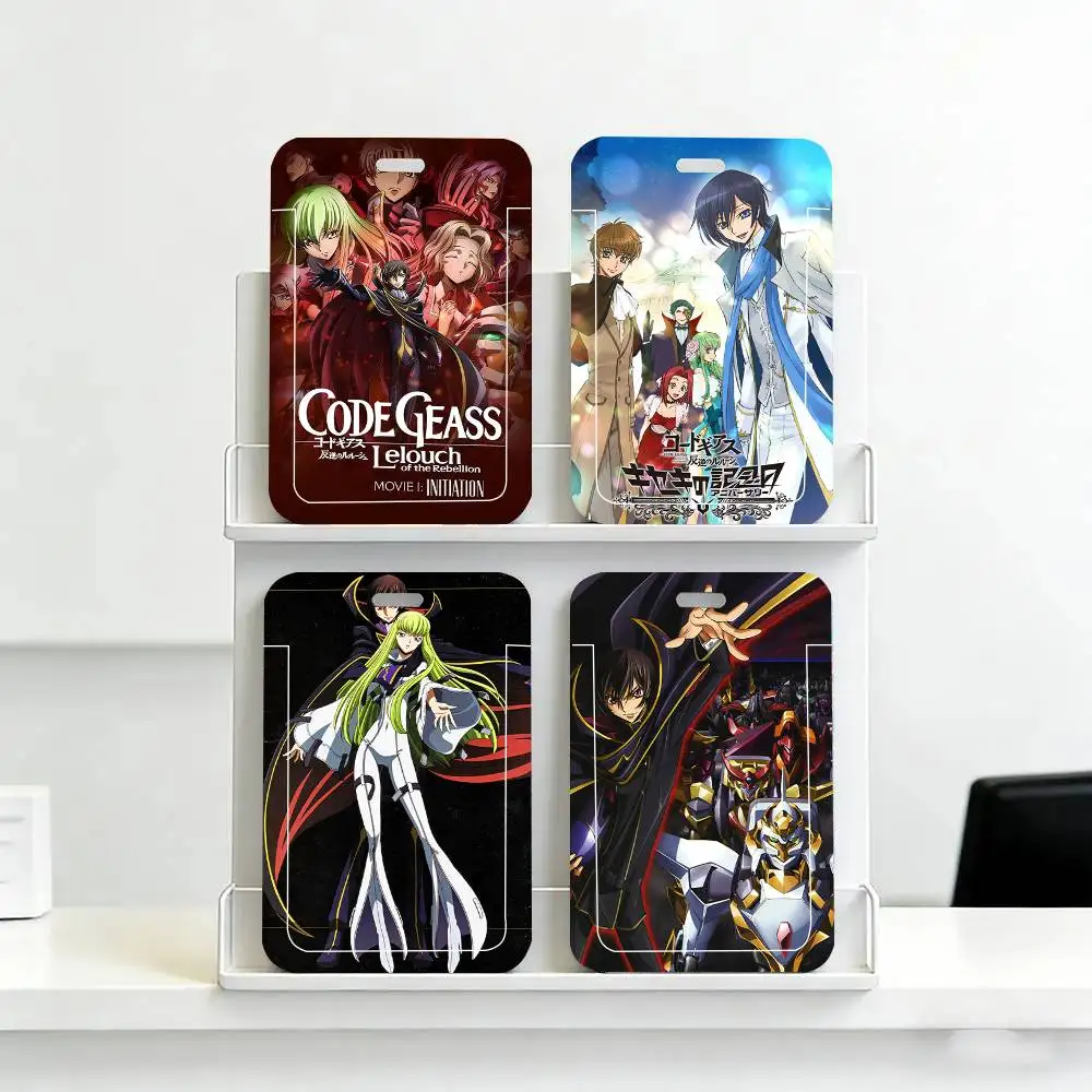 CODE GEASS Lelouch Of The Rebellion Animation Black Lanyard Card Holders Student Meal Cards And Campus Ids School