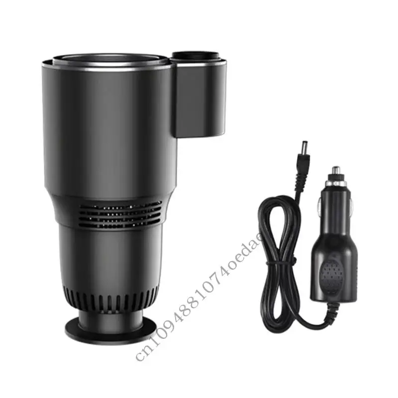 

0XXC Car Cooling and Heating Cup Mug Holder Digital Car Cup Warmer Touch Control Vehicle Heated Cooling Cup Holder