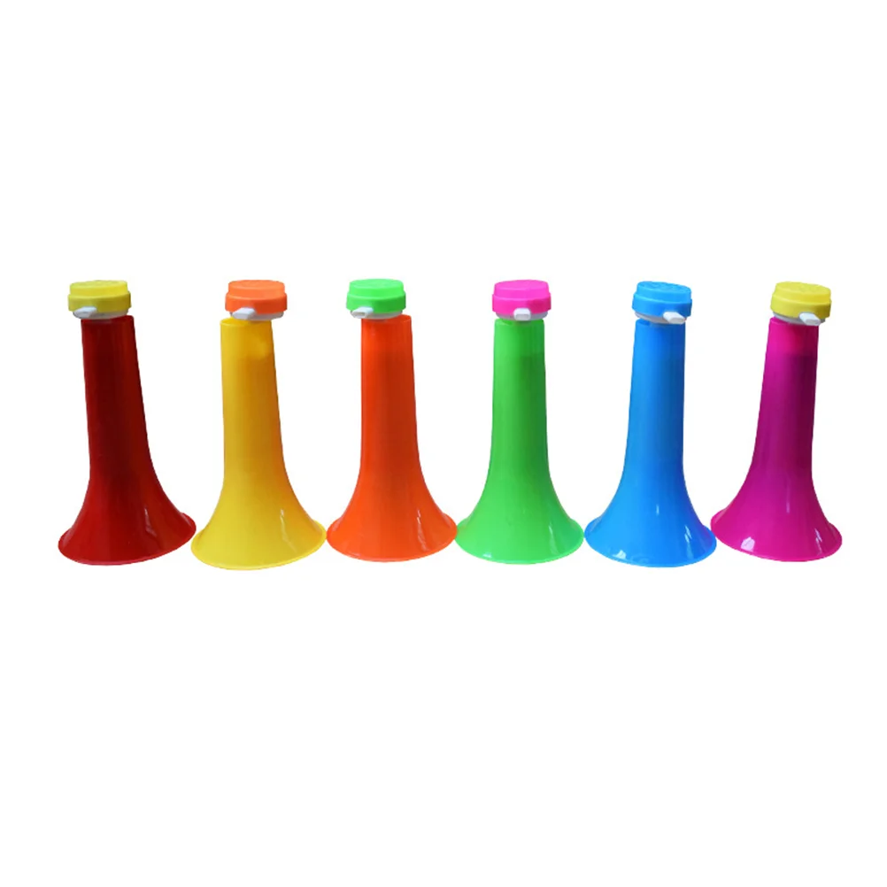 12pcs 3 Sections Telescopic Trumpet 60cm Plastic Trumpet Kids Musical Instrument Noise Making Tools Children Toy Loud Air Horn (