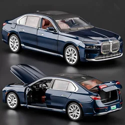 1:24 bmw 7 Serie i7 g70 Legierung Luxus Auto Modell Druckguss Metall reine Elektro fahrzeuge Limousine Auto Modell Sound Licht Kinder Spielzeug Geschenk