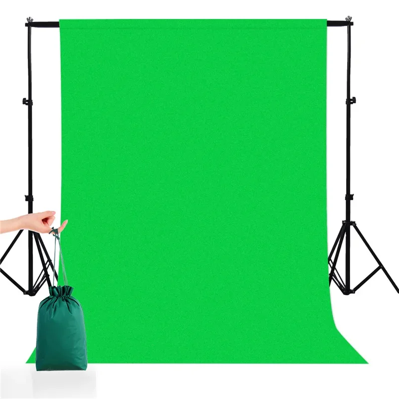 

Green Screen Backdrop for Photography Polyester Cloth Fabric Curtain for Meeting Video Streaming GreenScreen Background Sheet