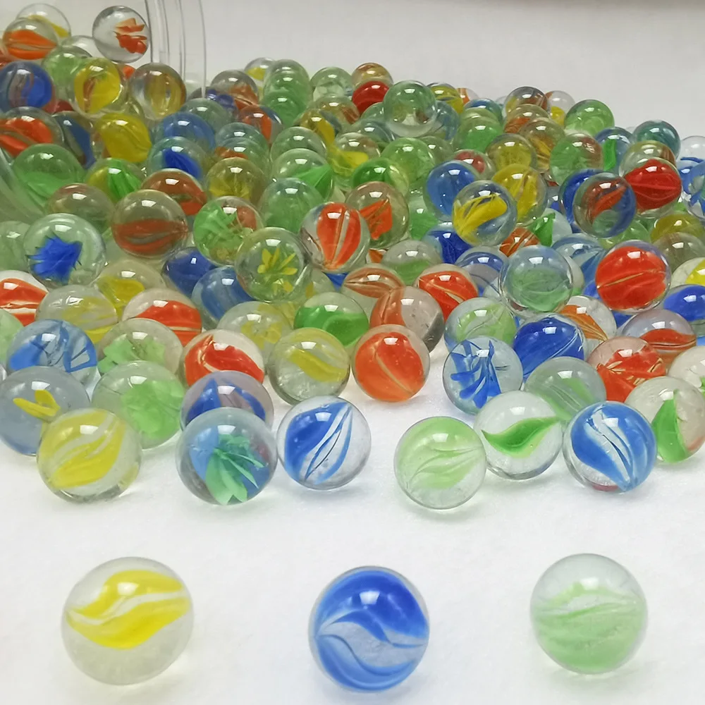 10/50PCS 25/14mm Colorful Glass Marbles - Marble Run Game Solitaire Toy Vase Filler Fish Tank Decor Home Fun Gift For Kids