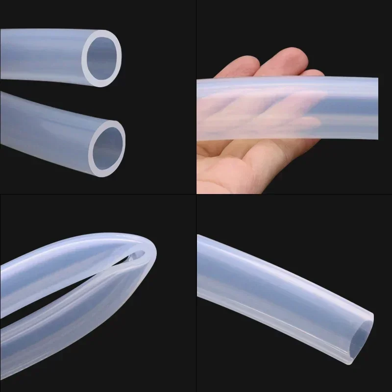 Silicone Tubing ID  0.5 1 2 3 4 5 6 7 8 9 10 mm OD  Food Grade Flexible Tubing Pipe Temperature Resistance Nontoxic Transparent