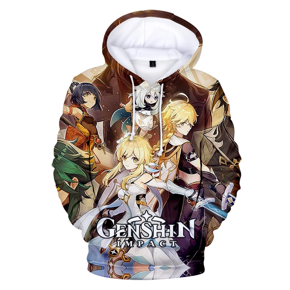 2024 Mannen Kleding Mode Nieuwe Genshin-Impact Anime 3D Print Cartoon Hoodies Jongens/Meisjes Casual Trainingspak Sweatshirt met capuchon