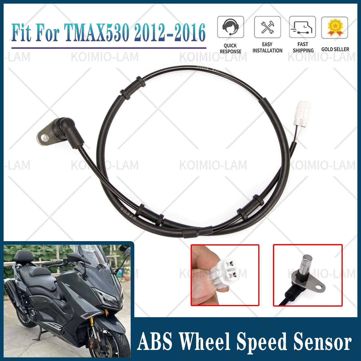 

Fit For Yamaha TMAX530 2012 - 2016 XP530 Rear Wheel Moto ABS Wheel Speed Sensor TMAX 530 2013 2014 2015
