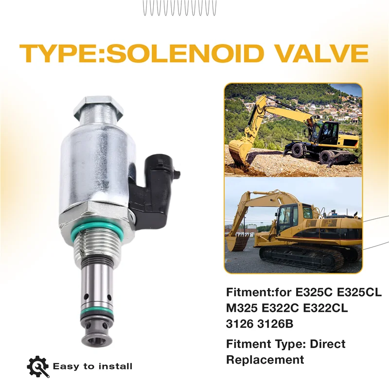 【Price Drop !!】Excavator For Caterpillar Hydraulic Pump Solenoid Valve 122-5053 1225053 24V E325C E325CL M325 E322C E322CL 3126