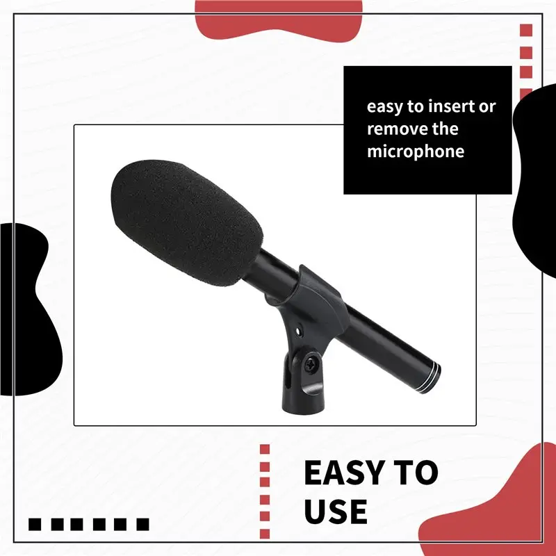 Promotion Day 4 Pieces Universal Microphone Clip Holder With 5/8 Inch Male To 3/8 Inch Female Nut Adapters