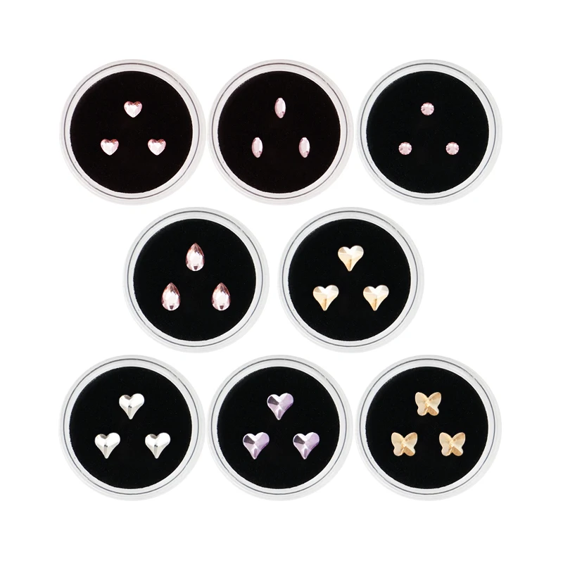 4pcs/3pcs Dental Crystal Fashion Teeth Gems Beauty Diamond Cute Tooth Jewelry Ornaments Gems Acrylic Jewelry Gem Decorations