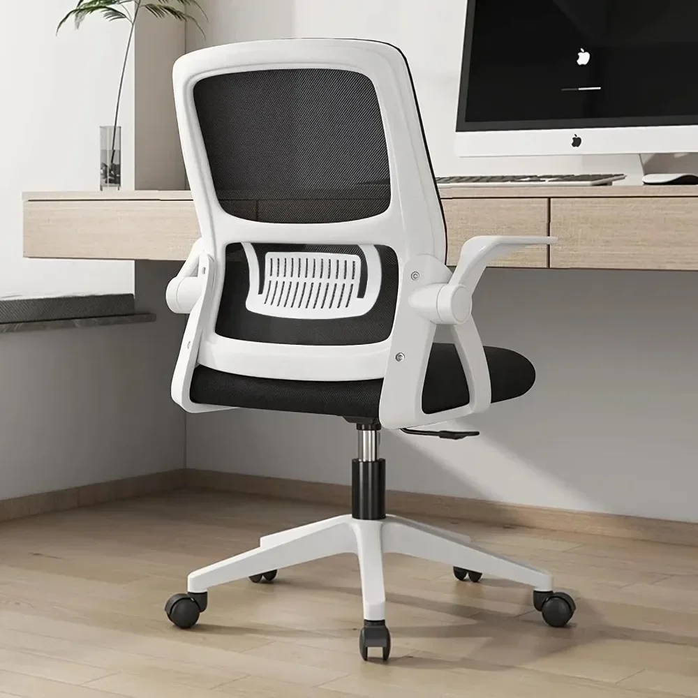 Office Chair, Ergonomic Desk Chair Breathable Mesh Swivel Chair with Flip-Up Arms and Lumbar Support for Home Office