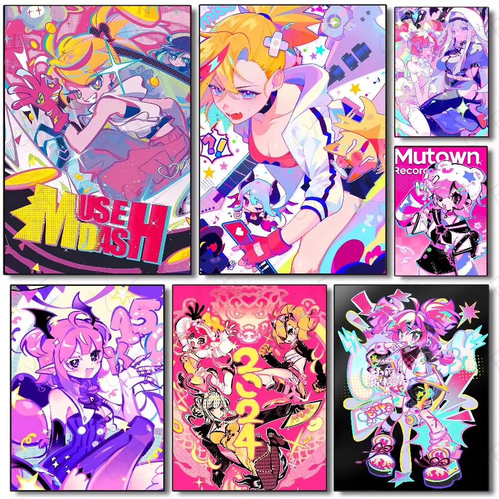 

Anime Muse Dash Girl Poster Waterproof Vintage Movie Posters High Quality Wall Art Print For Room Decor Gift