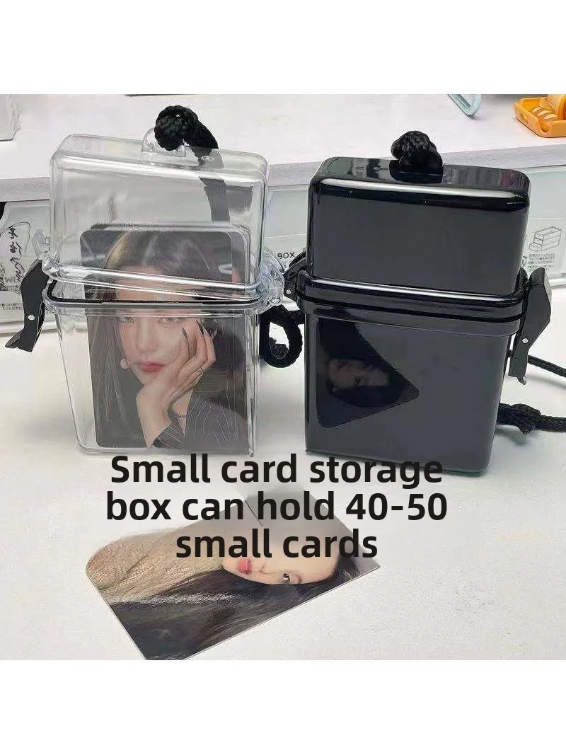 

Korean Style Large Capacity Card Holder Storage Box Waterproof Hanging Style Scrapbooking Transparent Organizer Box