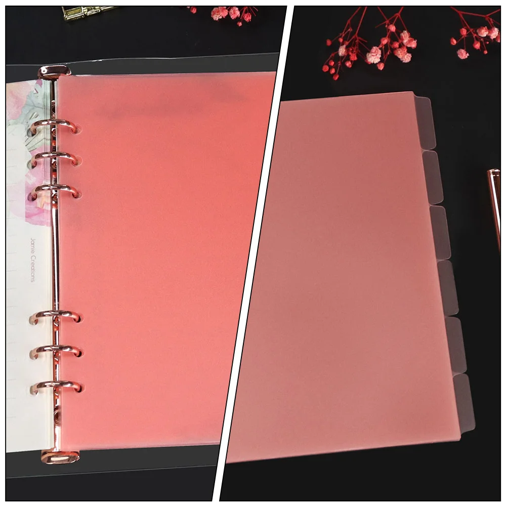 

12pcs Binder Dividers Plastic Colored Tabs For Notebook A5 Notepad Index Page Markers Divider Sheets Organizers Classification
