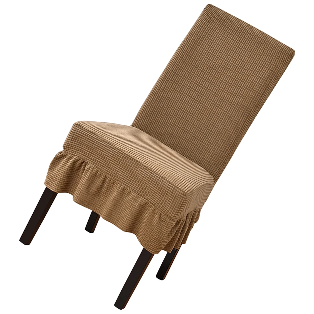 

Stretch Dining Chair Cover Skirt Elastic Protector for Kids Baby Restaurant Furniture Covers Washable Kitchen Sofa