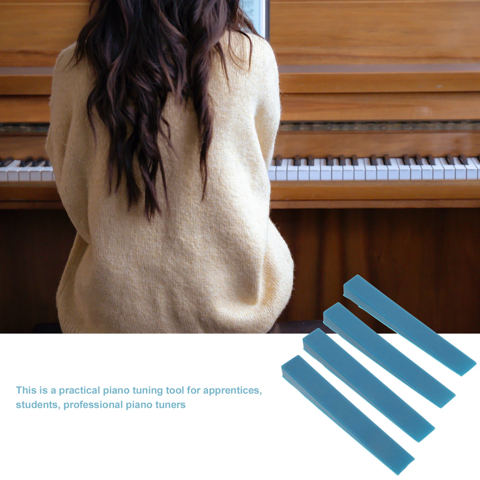 

4Pcs Piano Tuning Wedge Mutes Soft Silicone Material Ensures Scratch Free Tuning and Stable Performance Results