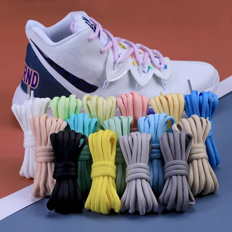 1 Pair Round Shoe Laces For Basketball Sneakers Men And Women Casual Shoes Shoelaces Non-slip Shoelace Sport / Running image 4