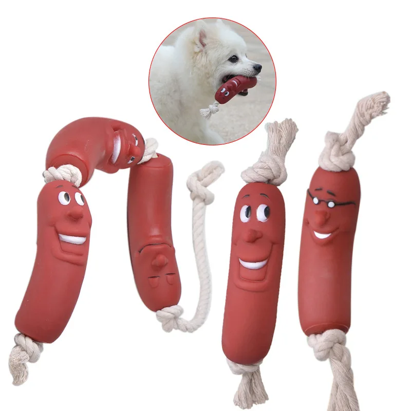 

Sausage Shape Dog Toys, Puppy Chew Toys, Interactive Training, Bite Resistant, Grinding Teeth, Pet Supplies