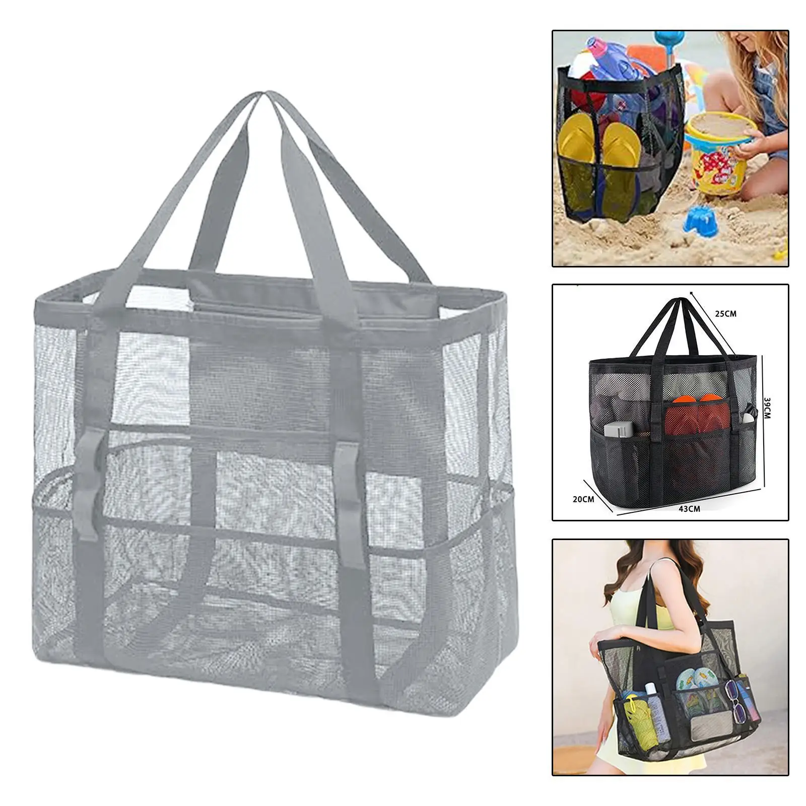 

Mesh Waterproof Shoulder Bag for Pool Toys Women Men Holiday
