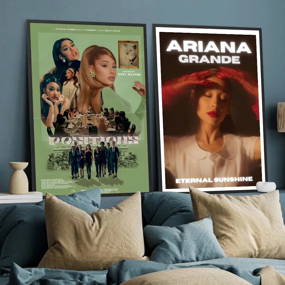 A-Ariana G-Grande Movie Sticky Posters Retro Kraft Paper Sticker DIY Room Bar Cafe Aesthetic Art Wall Painting