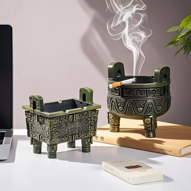 

Creative Retro Bronze Ashtray Living Room Office Home Decoration Ornaments Smoking Accessories