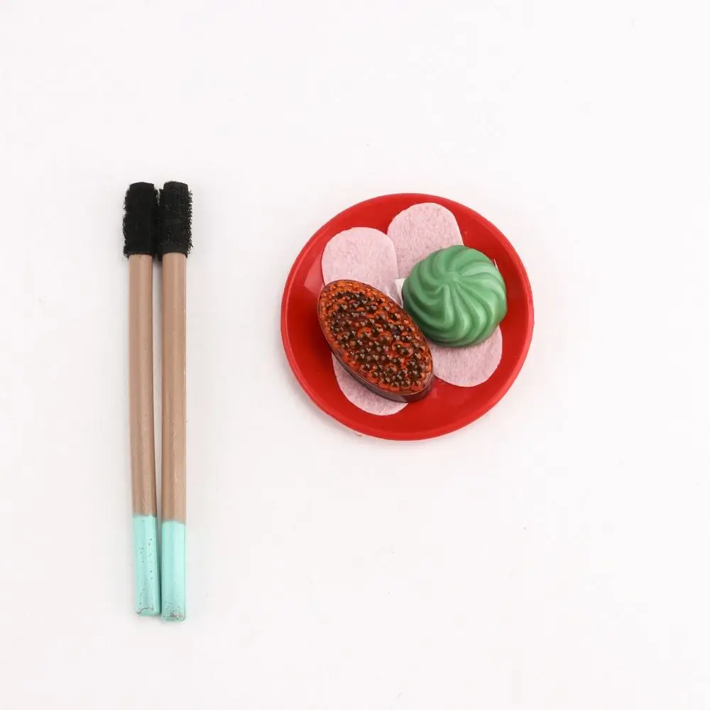 Jouer à rôle maison de poupée accessoires cadeaux maison enfants semblant cuisine jouets cuisine nourriture jouets Mini Sushi ensemble couverts jouets