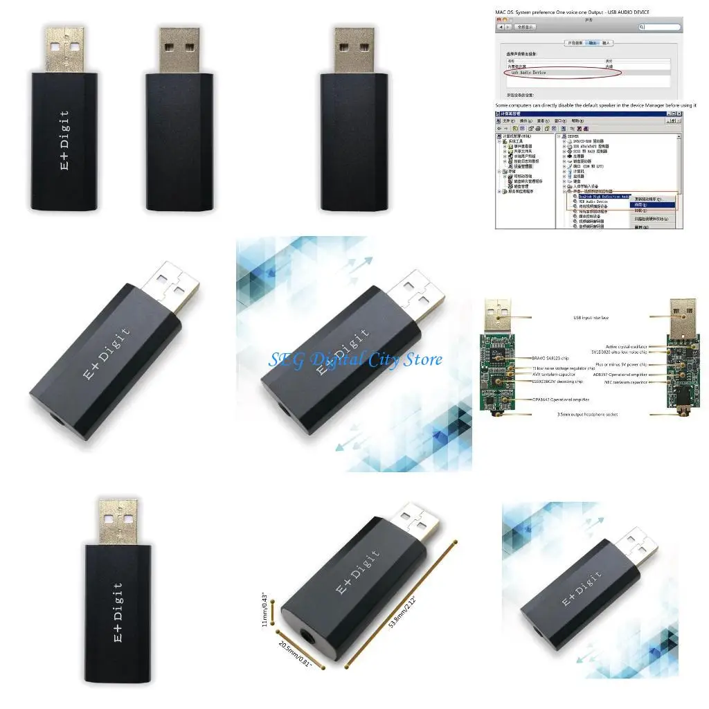 

U75B DAC Headphone Amplifier ES9018K2M 192kHz USB to 3.5mm Mini Portable Earphone Amp HIFI Fever Decoders Power Amplifier