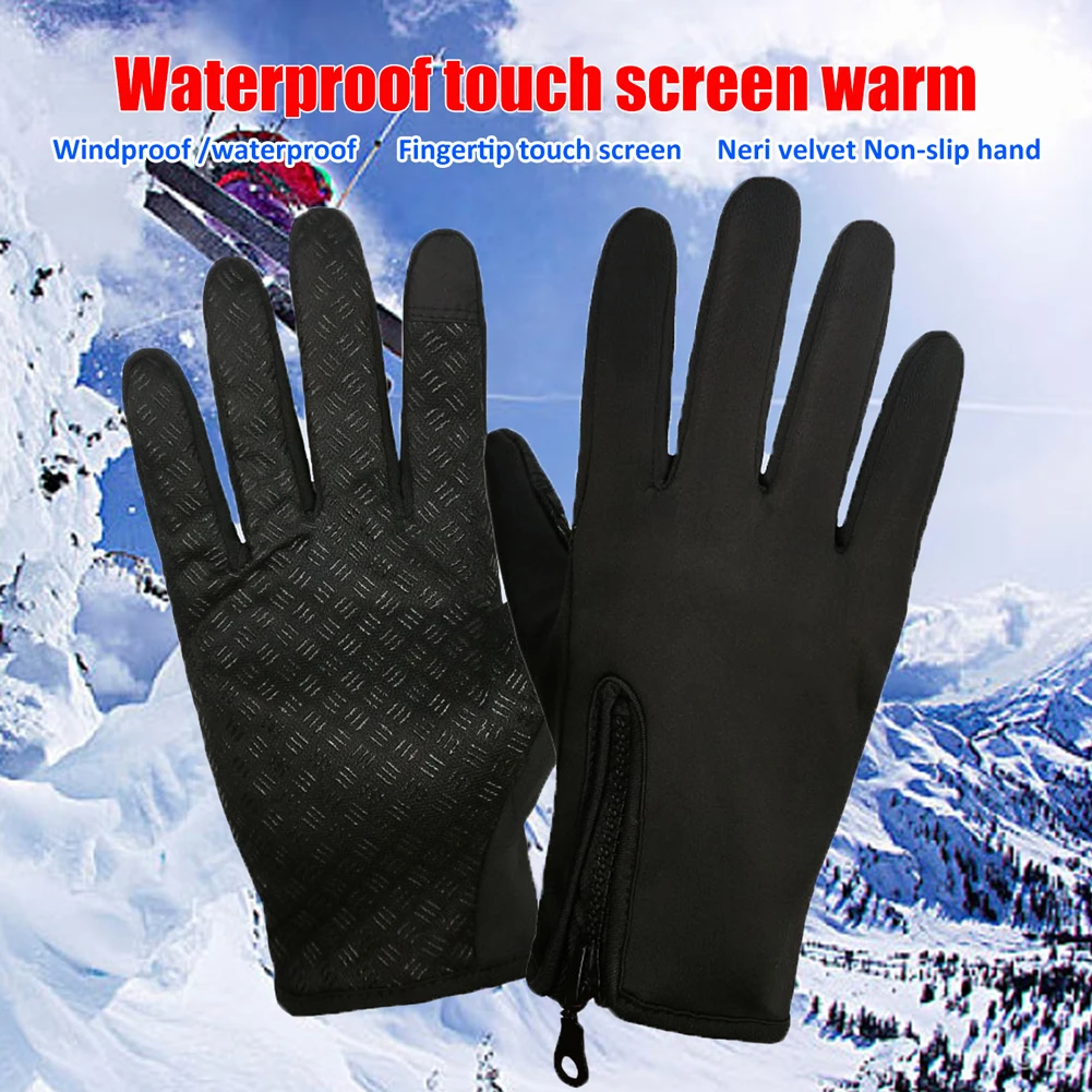 

Hot sale Winter Warm Windproof Touch Screen Windproof Waterproof Outdoor Sport Driving Gloves for Men Women Gloves Winter