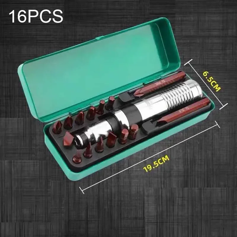 12 PCS/16 PCS ไขควงชุด 1/2 "Reversible DRIVER เจาะ Bits EXTRACTOR ชุดบ้านมือเครื่องมือโลหะ Storage Case