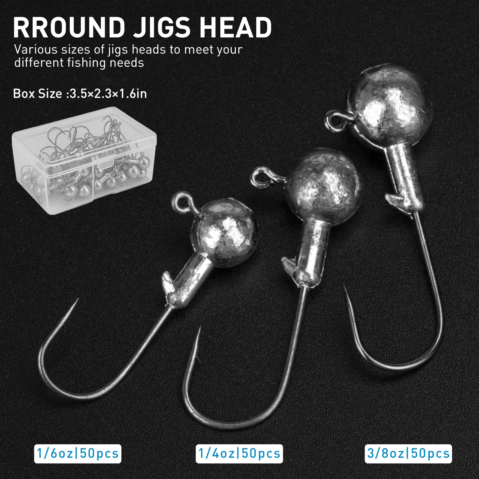 

THKFISH 50pcs Lead Head Hooks 5g 7g 10g Jig Head Hooks For Soft Lure Stainless Steel Crank Jig Fishhooks For Bass Carp Fishing