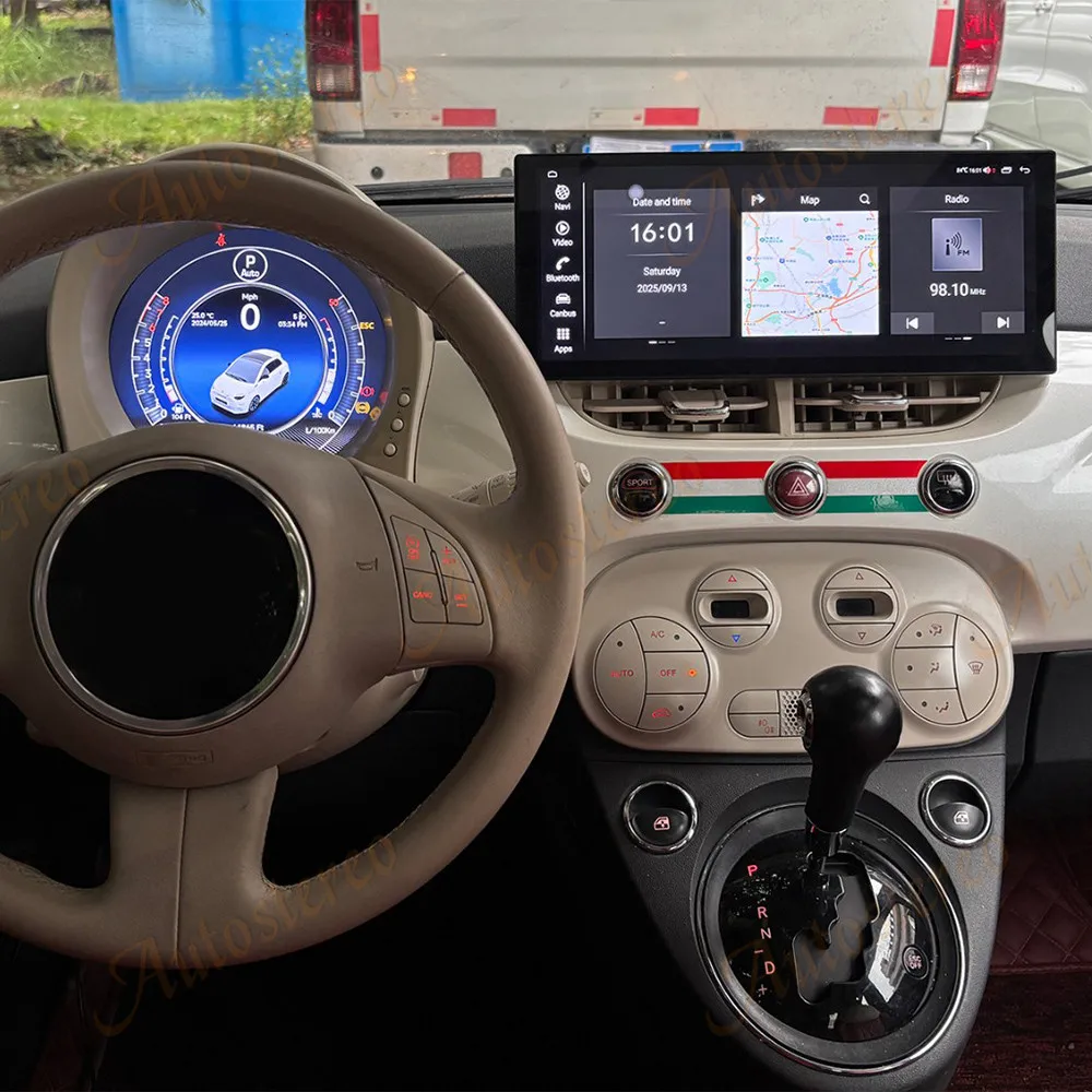7.0 بوصة لشركة فيات 500 2007-2024 كونتيننتال GT سيارة Navihua ترقية LCD نظام لوحة القيادة عداد السرعة التلقائي أداة السيارات