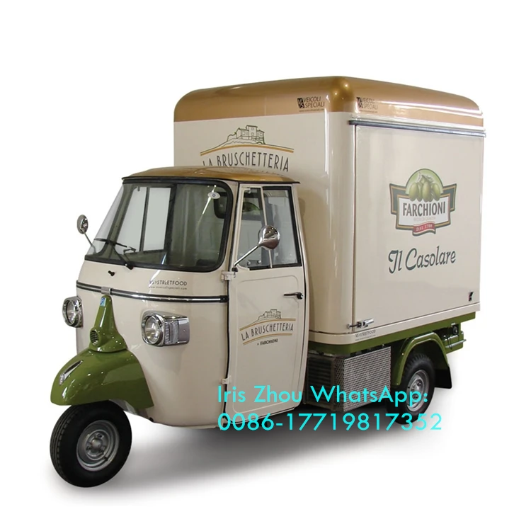 Triciclo de vehículo eléctrico de 3 ruedas para adultos, el mejor camión de comida de cocina móvil plegable, barra de café, carrito de Perritos calientes a la venta, coche mono