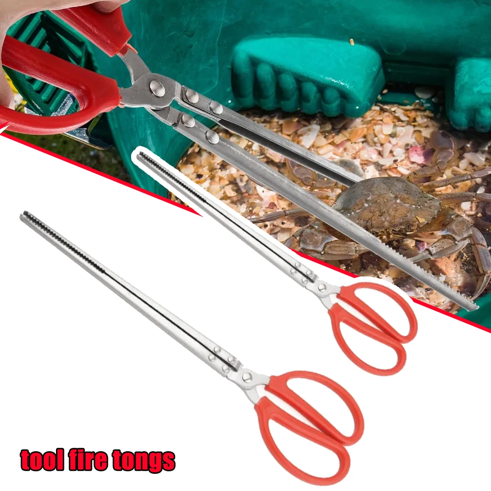 Multi Purpose Seafood Catching Clamp Crab Tongs Lobster Catcher Professional Non Slip Fishing Tool Prawn Crab Grabber Outdoor