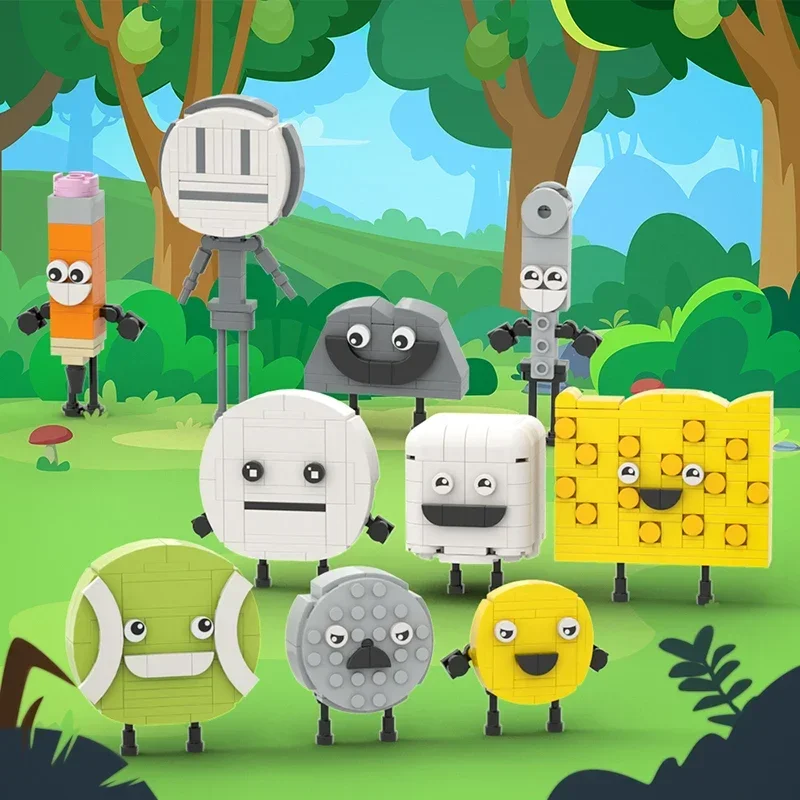 

MOC Game Figures Animal Model BFDI Battled Dream Island inanimate objects Building Blocks Set DIY Toys for Children Birthday Gif