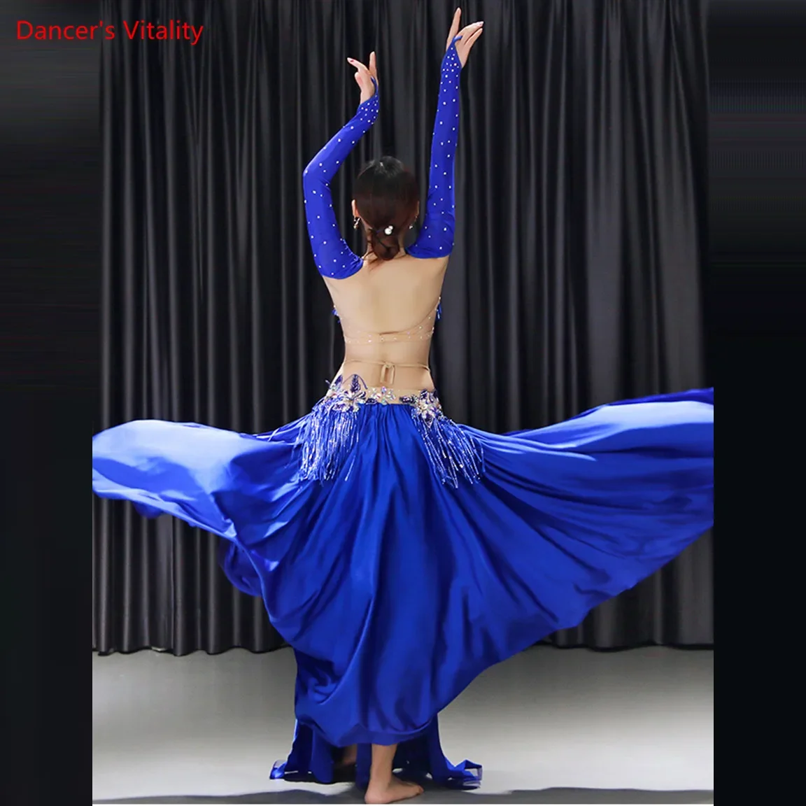 New Women Oriental Dance Costumes Top Bellydance Hip Scarf Carnaval Belly Dance Bra Long Skirt Set Performance Clothes Sexy