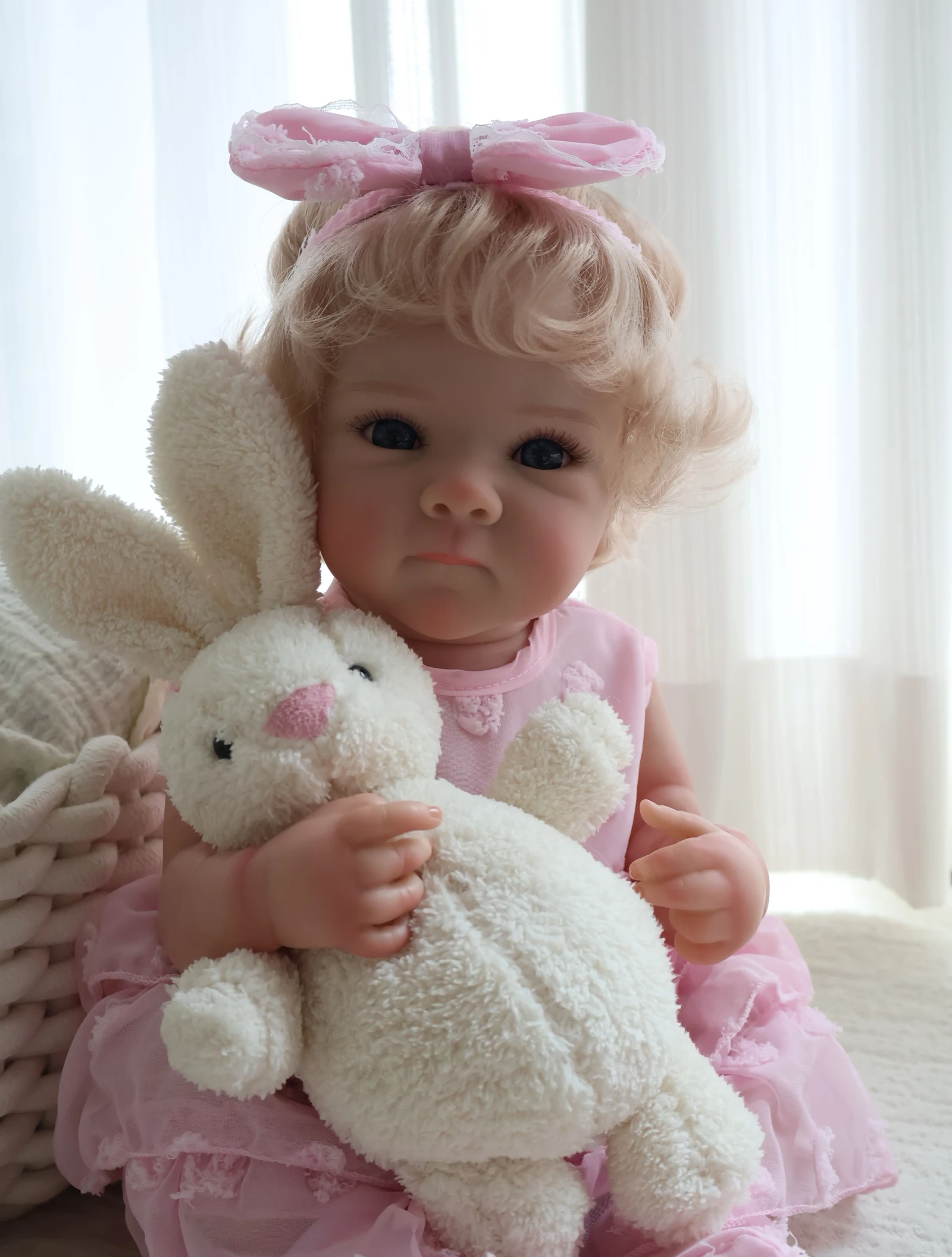 18-inch Reborn Doll Full Vinyl Simulated Baby Girl Toy Collectible Holiday Birthday Christmas Gift
