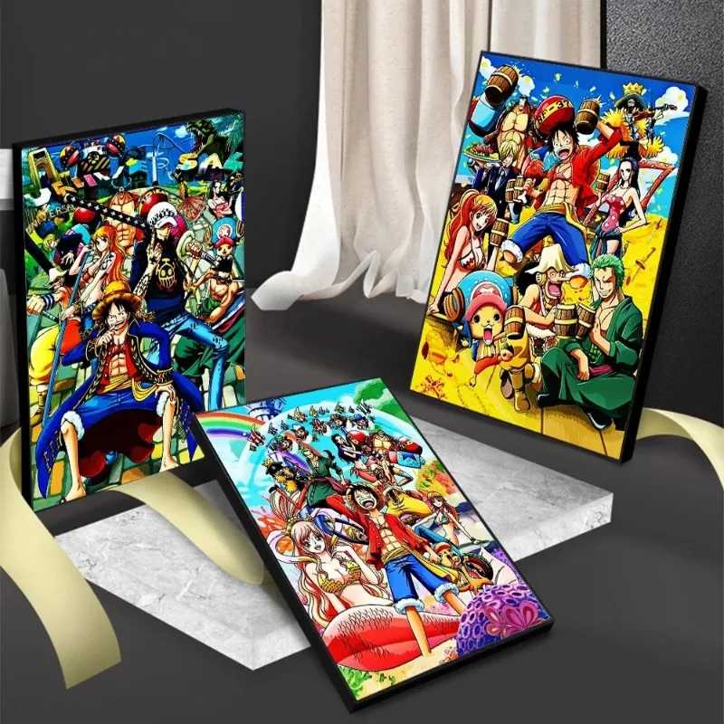 Anime: One Piece, Luffy, Zorro, Pirates, Characters, Canvas Painting, Home Wall Art, Painting, Children's Room Decoration