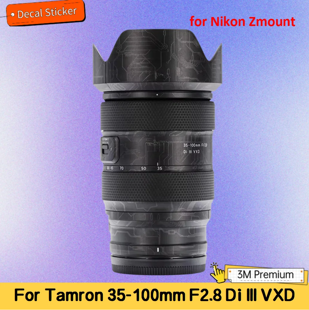 

Защитная пленка-наклейка для объектива Tamron 35-100mm F2.8 Di III VXD для Nikon Z mount, 35-100\f2.8