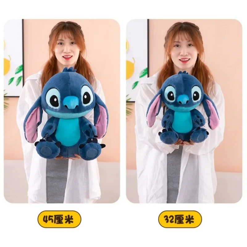 Disney Giant Size Stitch Plush Stuffed Doll Cartoon Kawaii Animal Sleeping Pillow Soft Material Toy For Children Lovely Gift