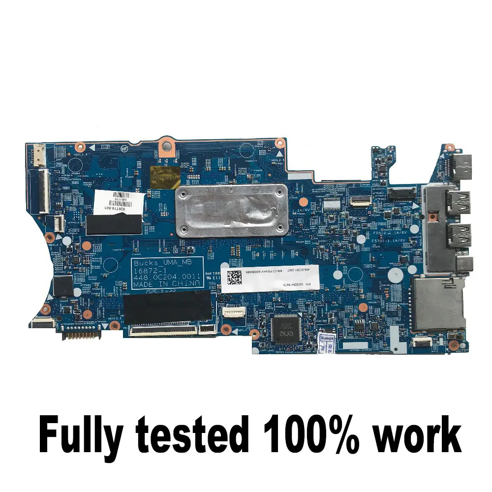 Imagem -02 - Placa-mãe para Laptop hp 168721 I77500u Cpu X360 14-ba 924093601 924093001 Ddr4 100 Testado Funcionando