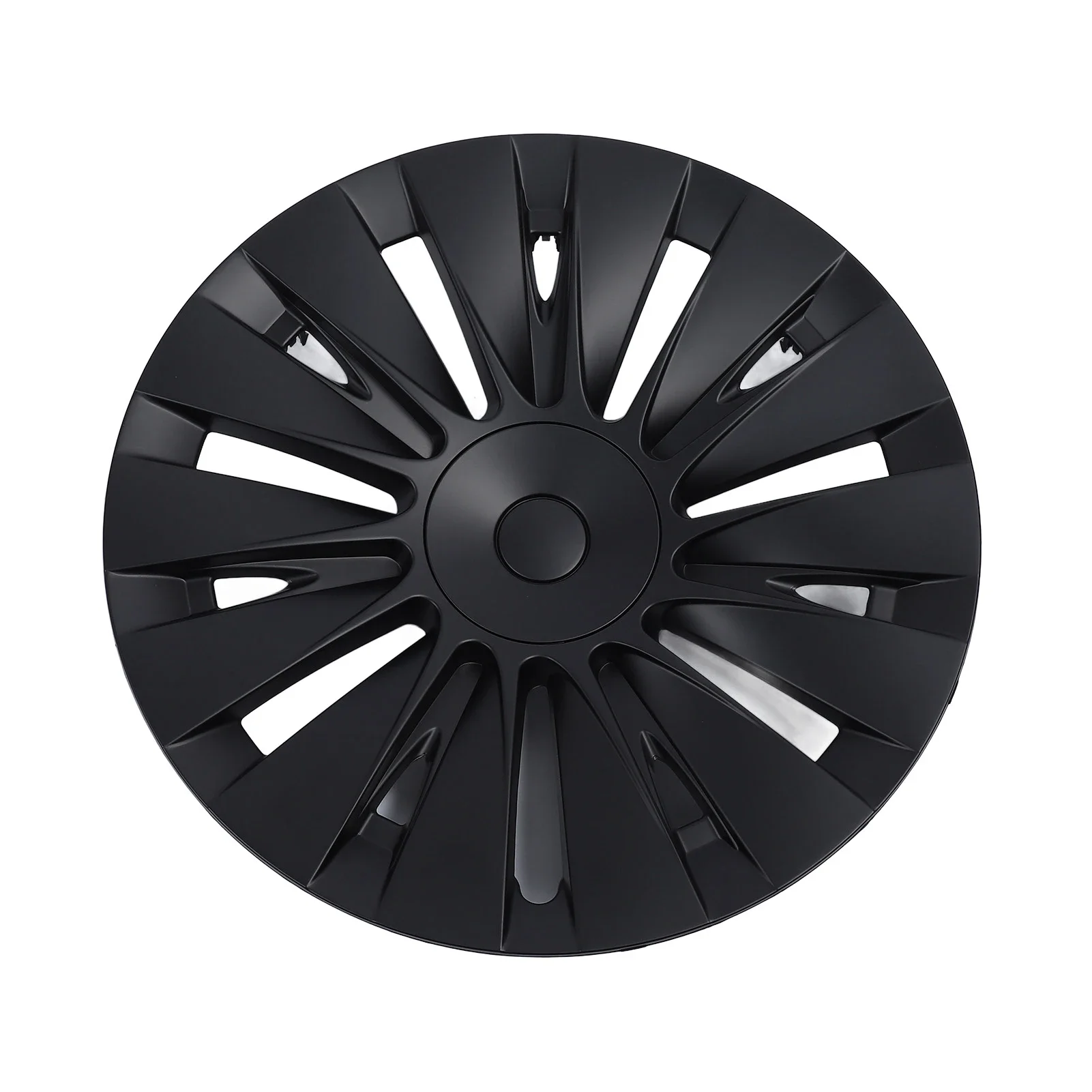 4PCS 19in Wheel Hub Cap Matte Black Sporty Wheel Rim Cover Replacement For Tesla Model Y 2020 to 2023