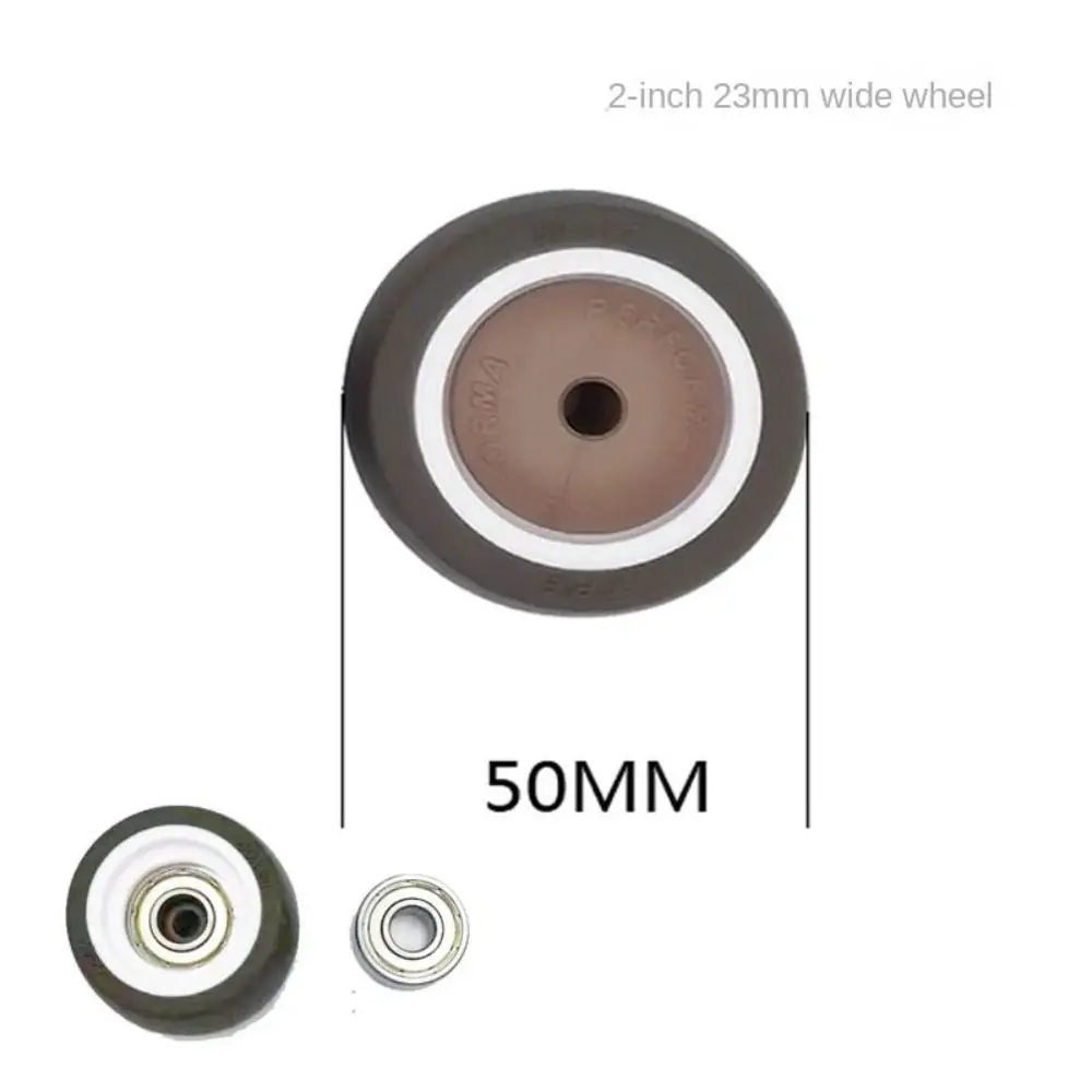 1/1.5/2 inch TPR Rubber Casters Forming Bearing Pulley Soft Coated Wheel Replacement Suitcase Wheel Parts For Furniture