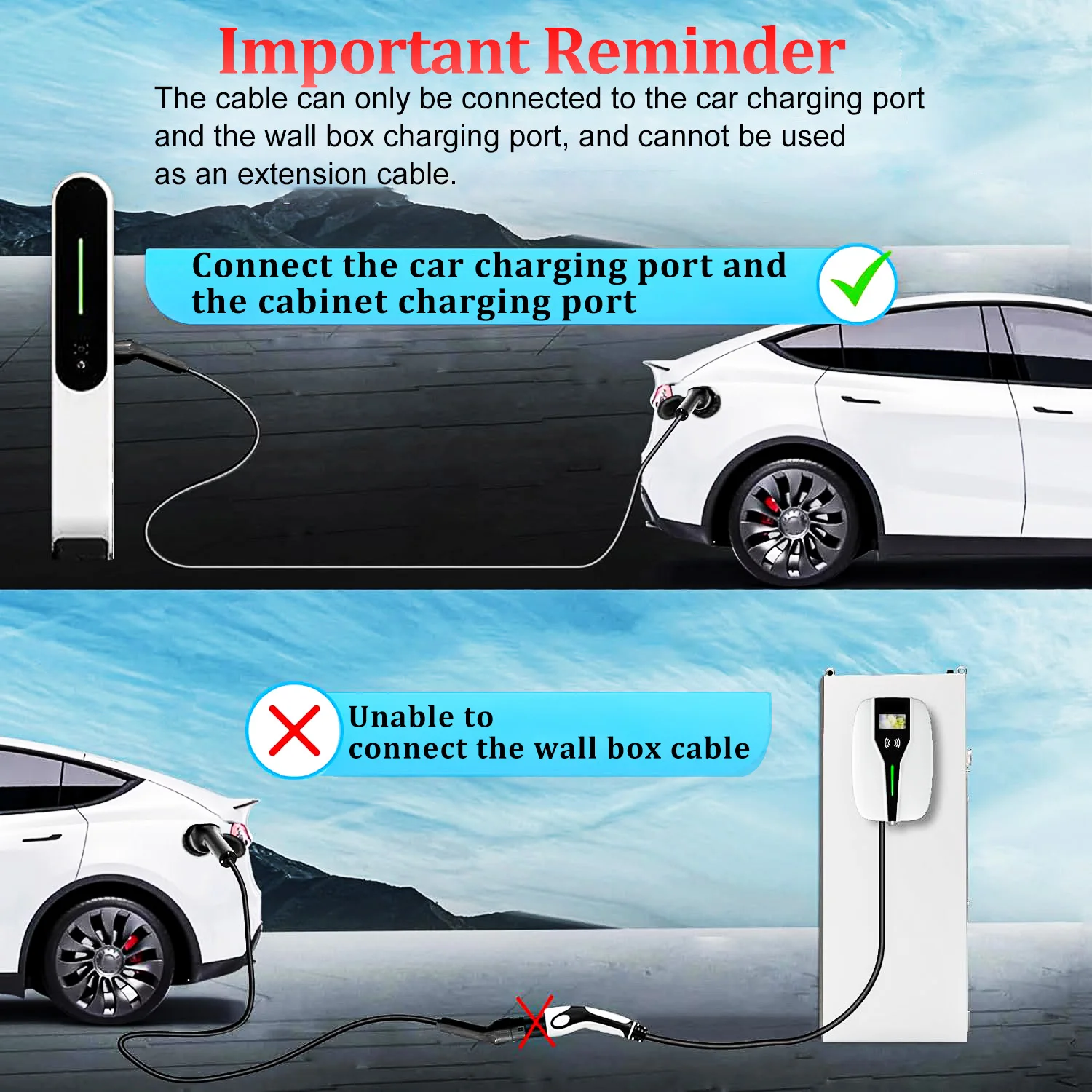 Teschev 16A/32A Typ 2 auf Typ 2 EV-Ladekabel Elektroauto-Ladegerät 1P/3P 7,2kW/11kW/22kW IEC 62196 EVSE-Kit EV-Kabel – Detail 2