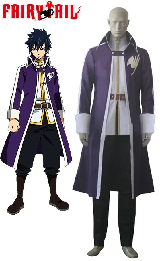 

Custom Made Gray Fullbuster Cosplay Costume - Fairy Tail Team A Anime Outfit