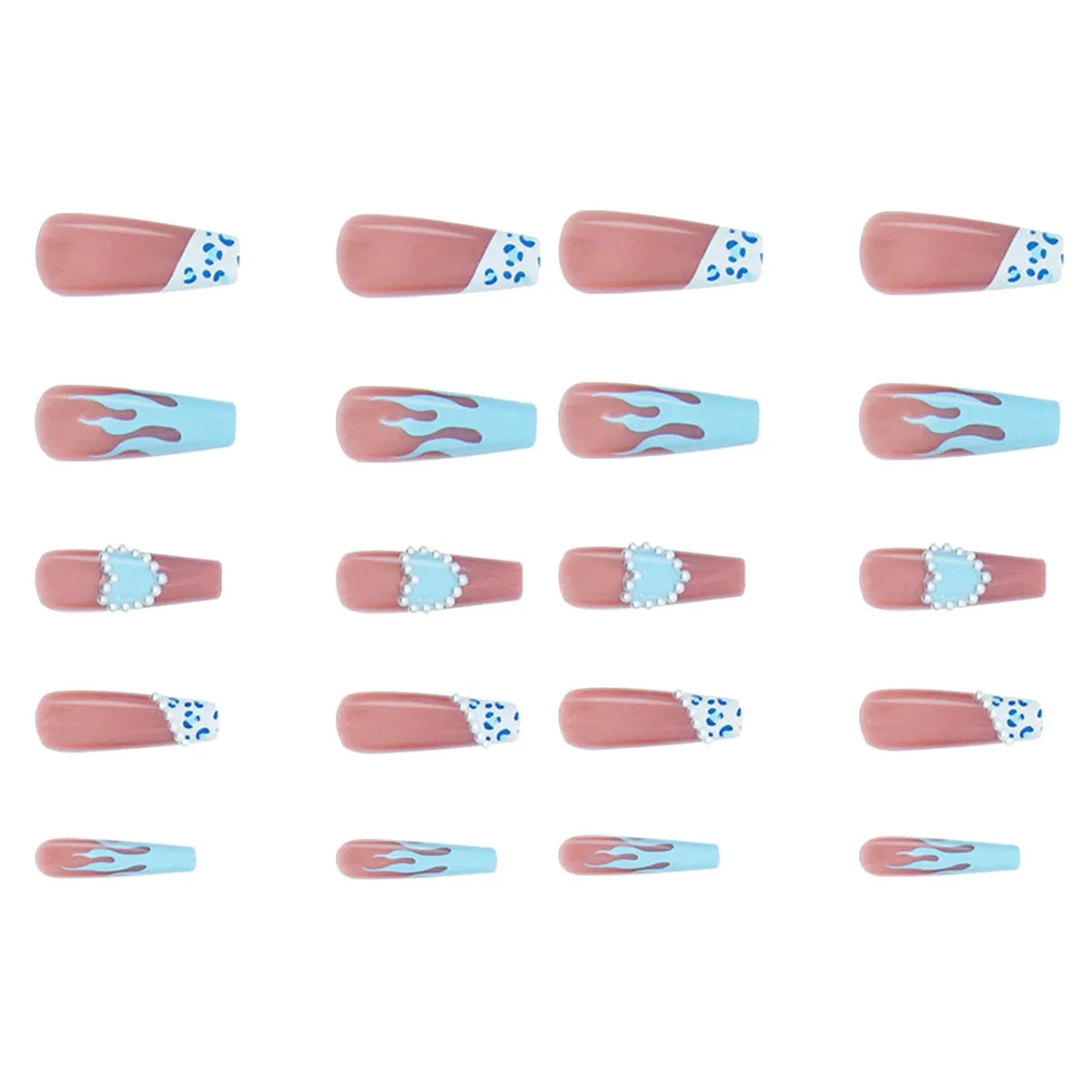 

Fake Nails Finger Patches False Forms ABS Full Cover Clear Pre-shaped Detachable Tips Kit French