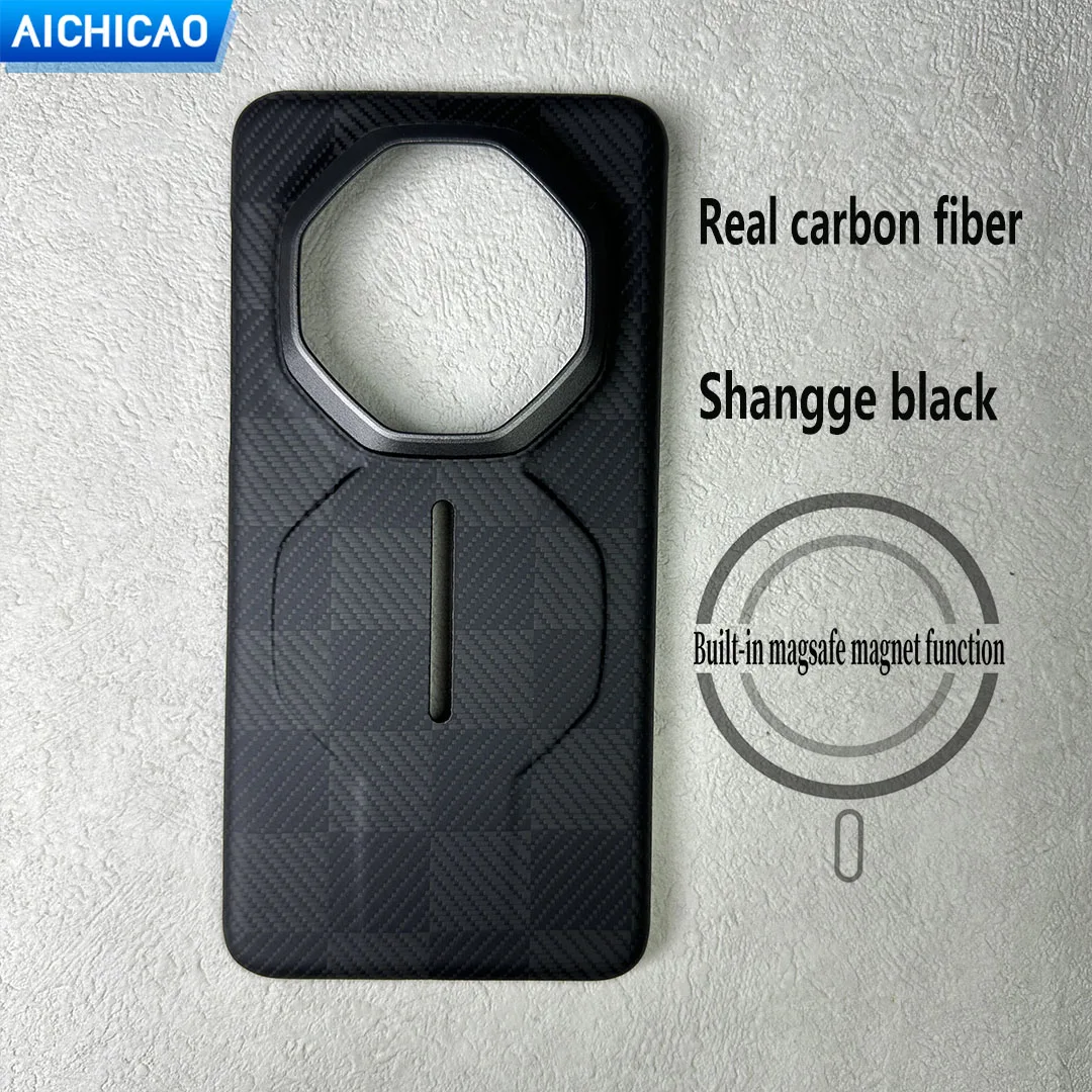 ACC-Real Carbon Fiber with magsafe Phone Case For Huawei Mate 70RS Aramid Fiber Anti Drop and Anti Slip Phone Cover