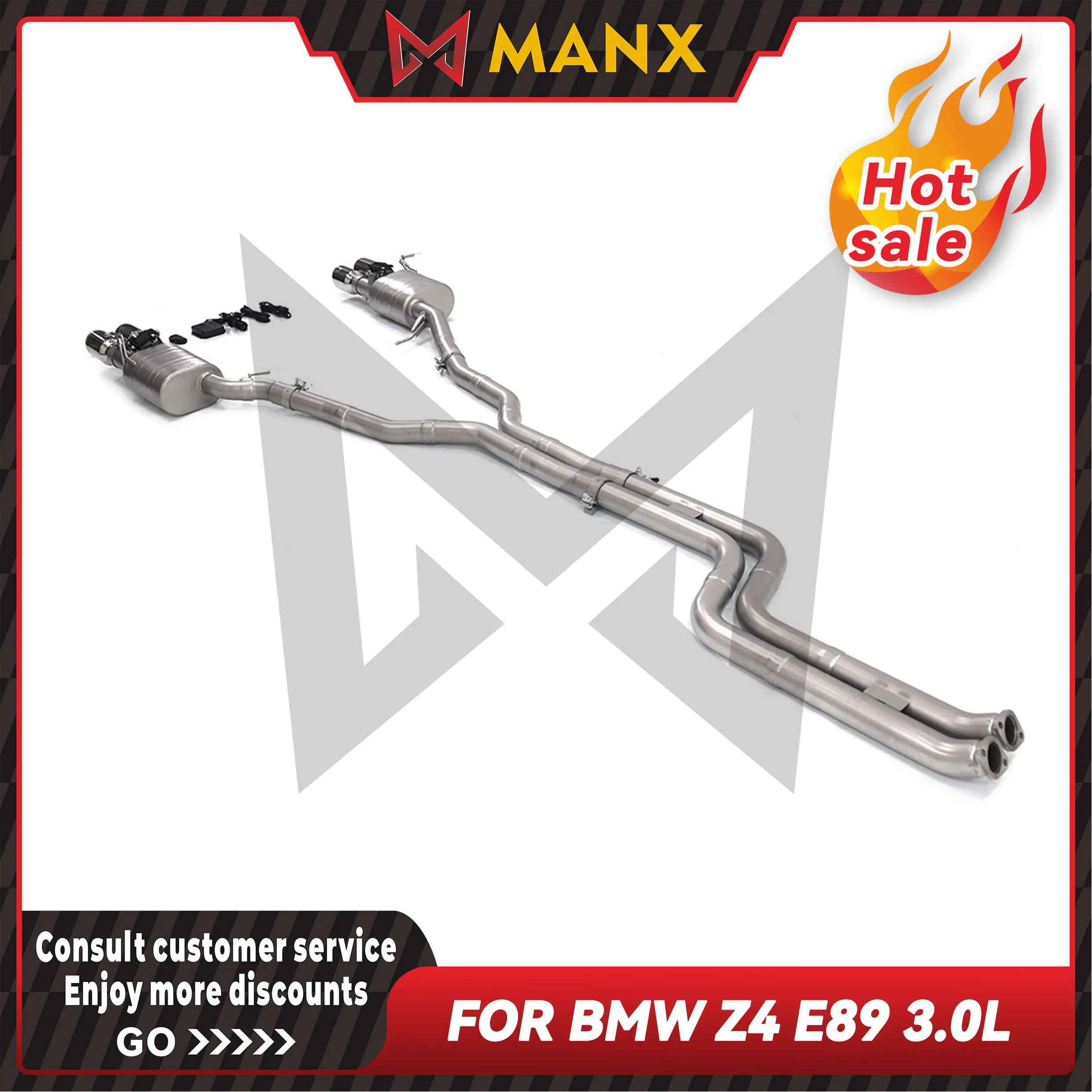 

MANX Car Exhaust system For BMW Z4 E89 3.0L Stainless Steels Catback Performance Exhaust Pipe With Remote Control Valve