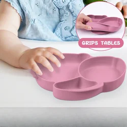 10pcs Rabbit Silicone Baby Feeding Set Infant Toddler Feeding Set with Silicone Baby Bib, Suction Plate and Bowl Set, Baby Cup