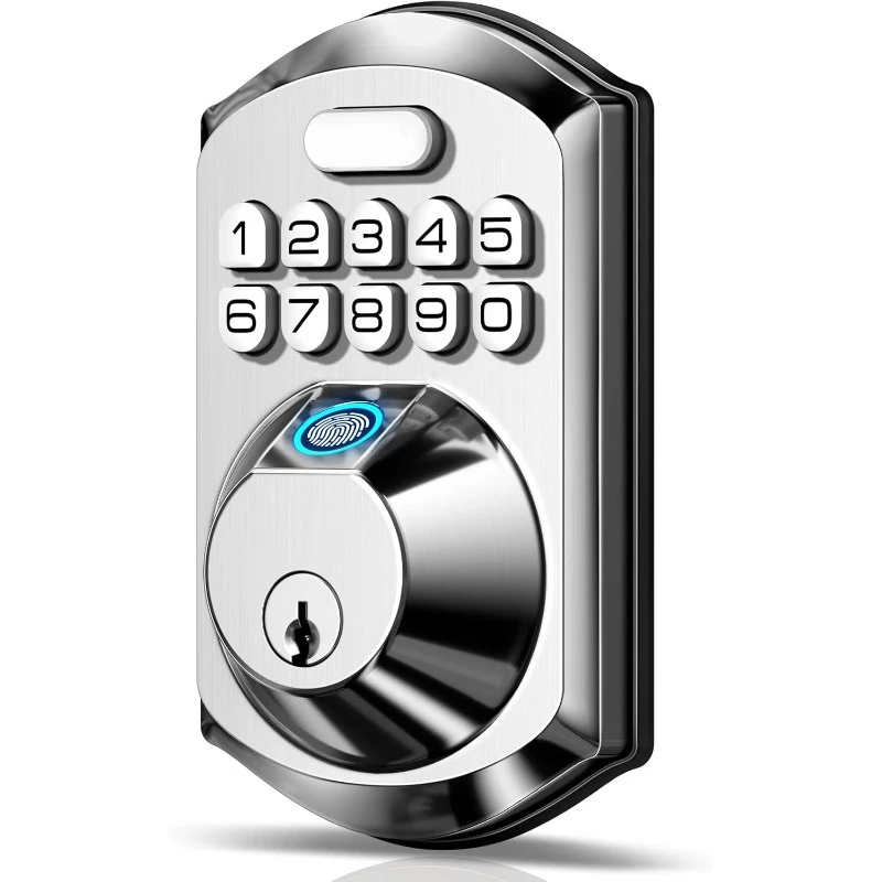 TE002 Fingerpri Keyless Entry Door Lock - Electronic Keypad Deadbolt Lock - Smart Locks for Front Door - Door Lock