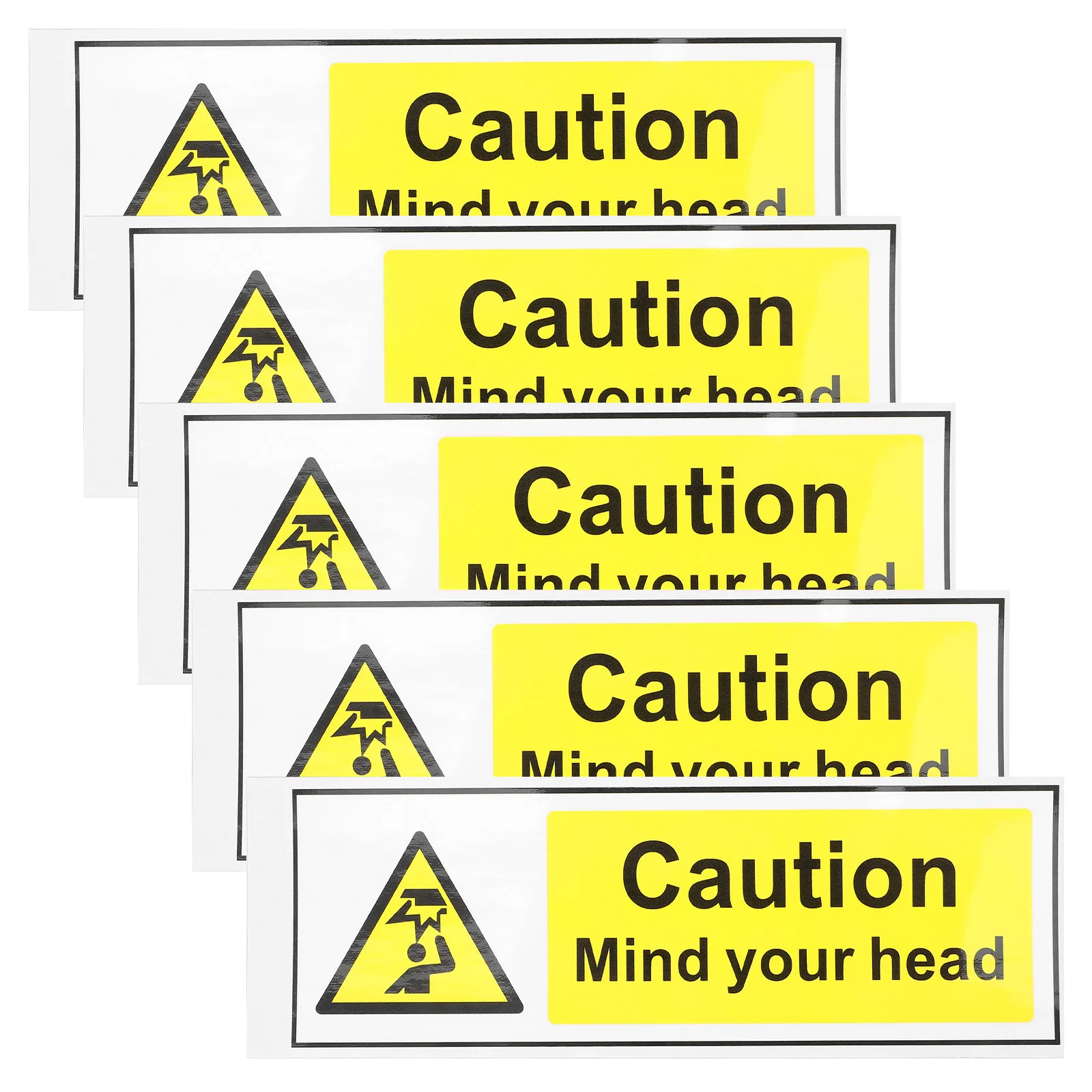

5Pcs Caution Stickers Self Adhesive Low Ceiling Warning Safety Signs Watch Your Head Warning Decals for Stairs