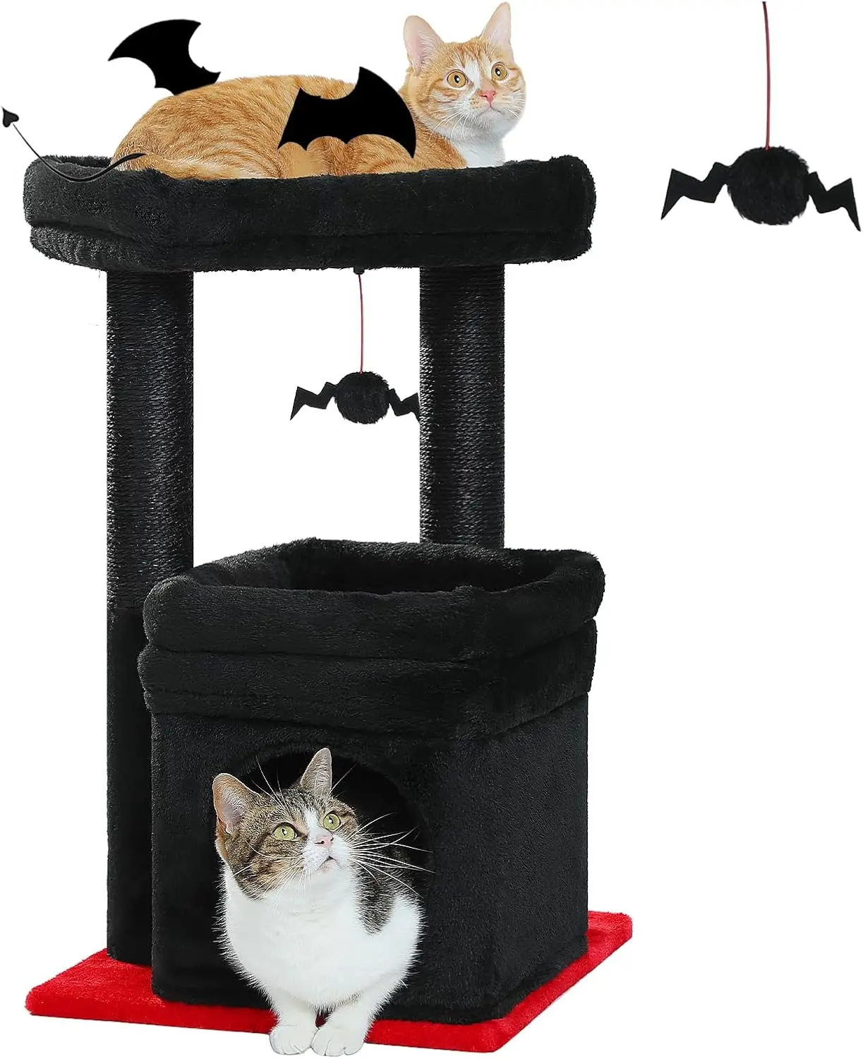 

Cat Tree Gothic Cat Tower for Indoor Cats with Private Cozy Cat Condo, Natural Sisal Scratching Posts